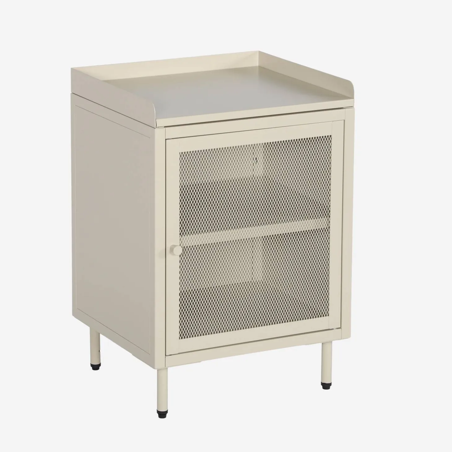 Industrial metal bedside table with 1 door