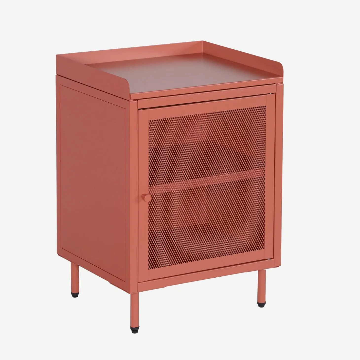 Industrial metal bedside table with 1 door
