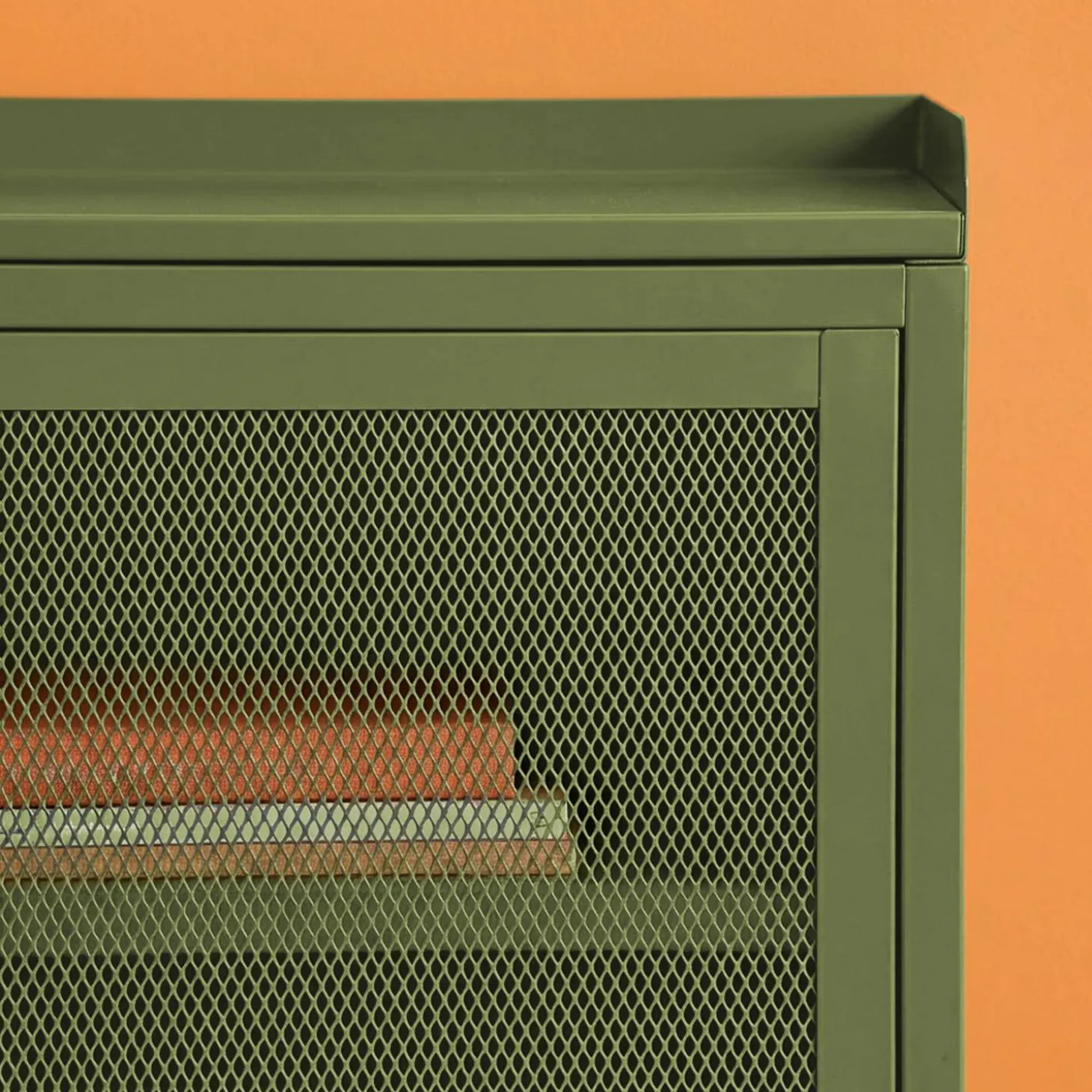 Industrial metal bedside table with 1 door