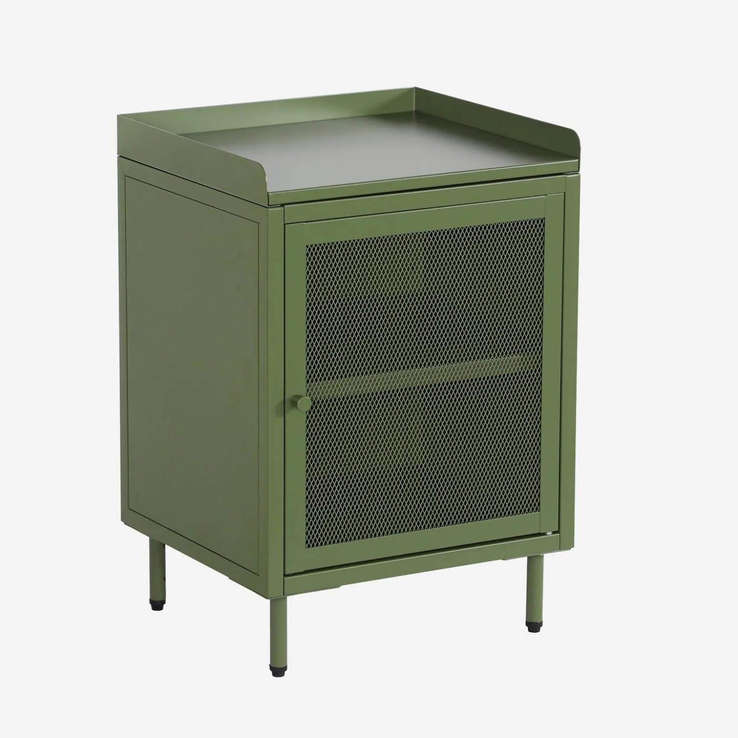 Industrial metal bedside table with 1 door