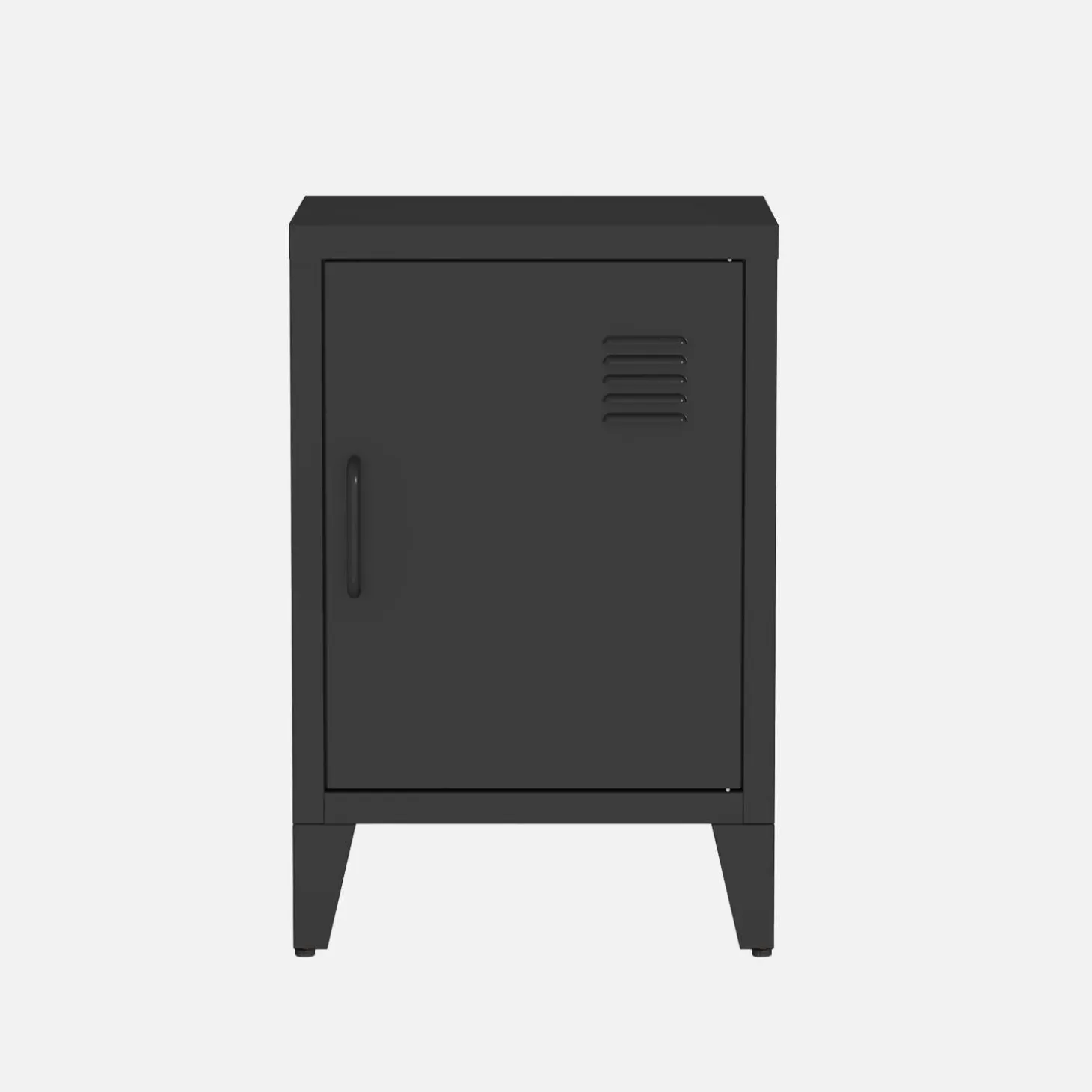 Industrial metal bedside table with 1 door