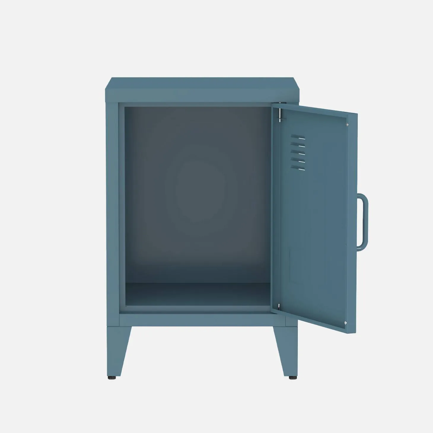 Industrial metal bedside table with 1 door