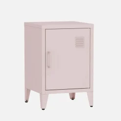 Industrial metal bedside table with 1 door