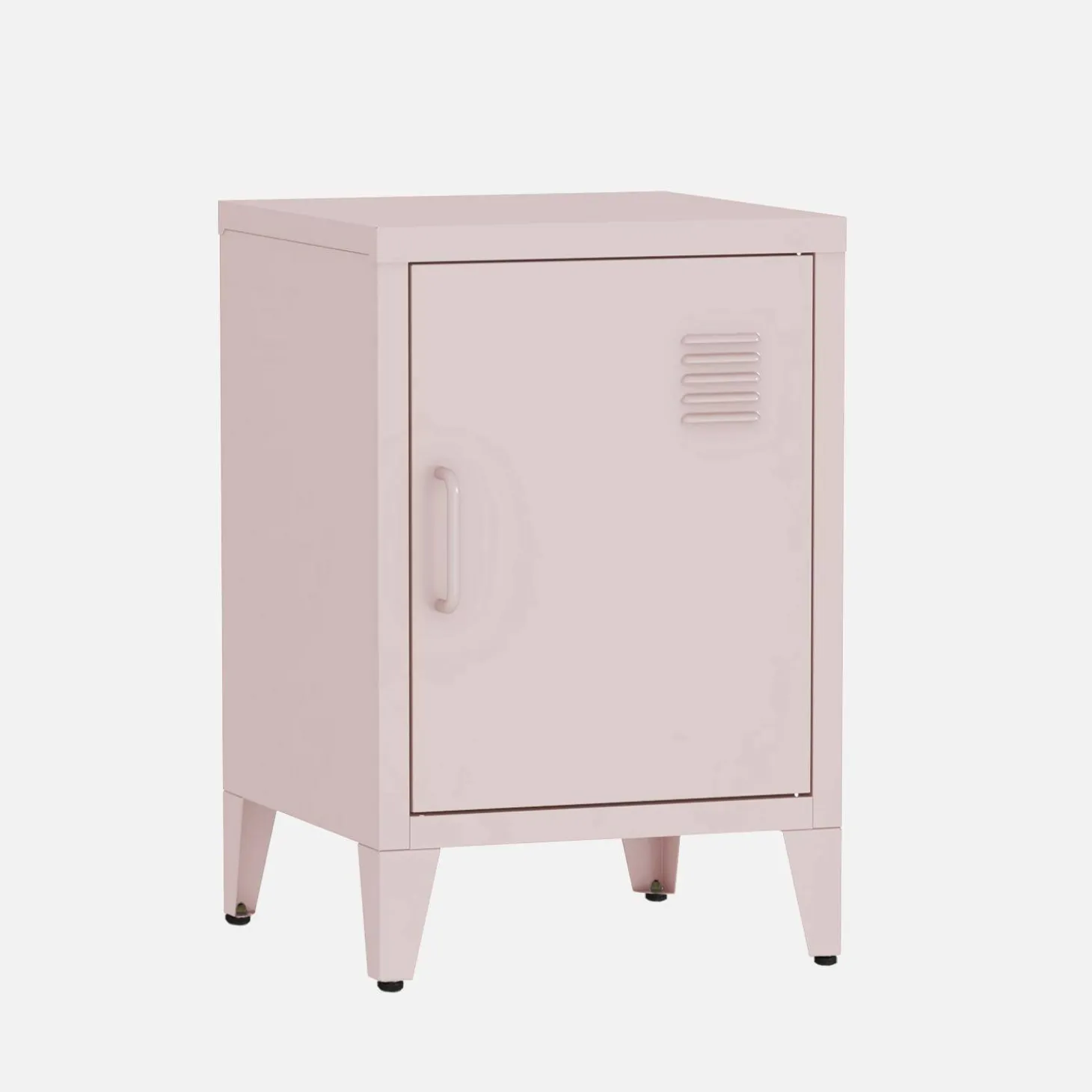 Industrial metal bedside table with 1 door