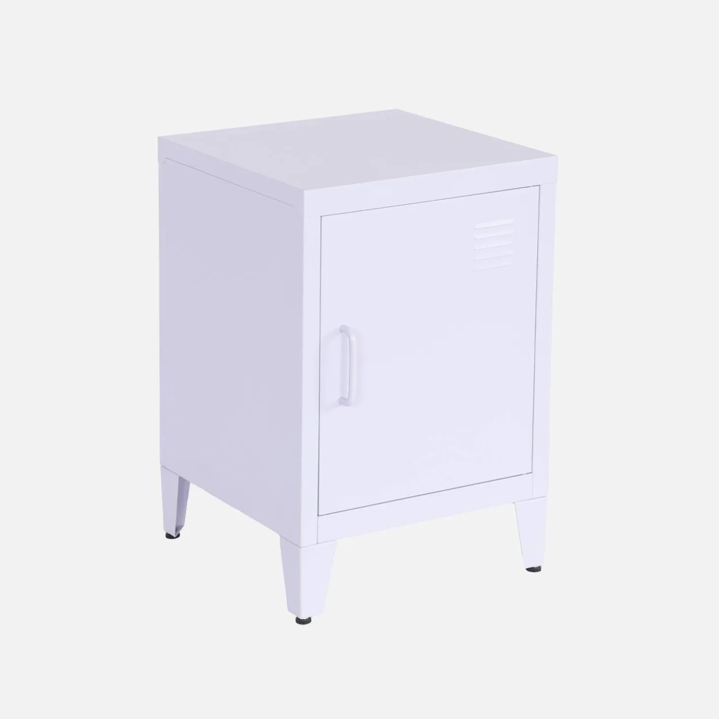 Industrial metal bedside table with 1 door