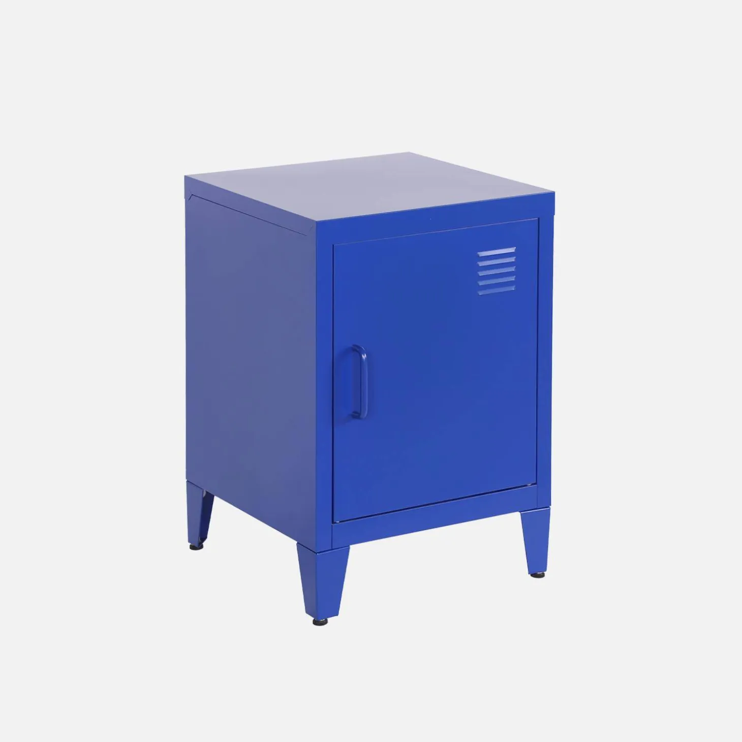 Industrial metal bedside table with 1 door