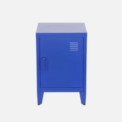 Industrial metal bedside table with 1 door