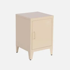Industrial metal bedside table with 1 door