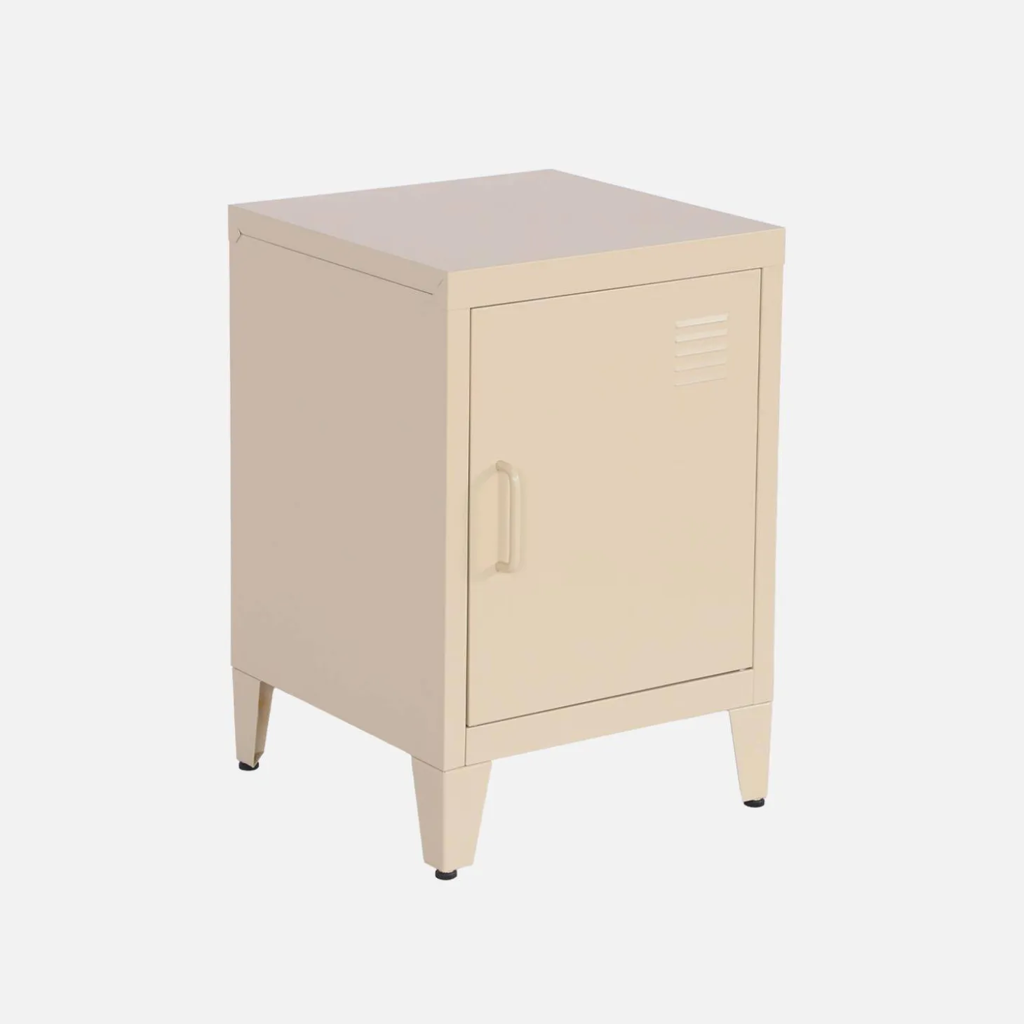 Industrial metal bedside table with 1 door