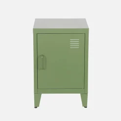 Industrial metal bedside table with 1 door