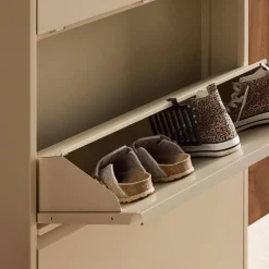 Industrial Metal Shoe Cabinet with 3 Drawers