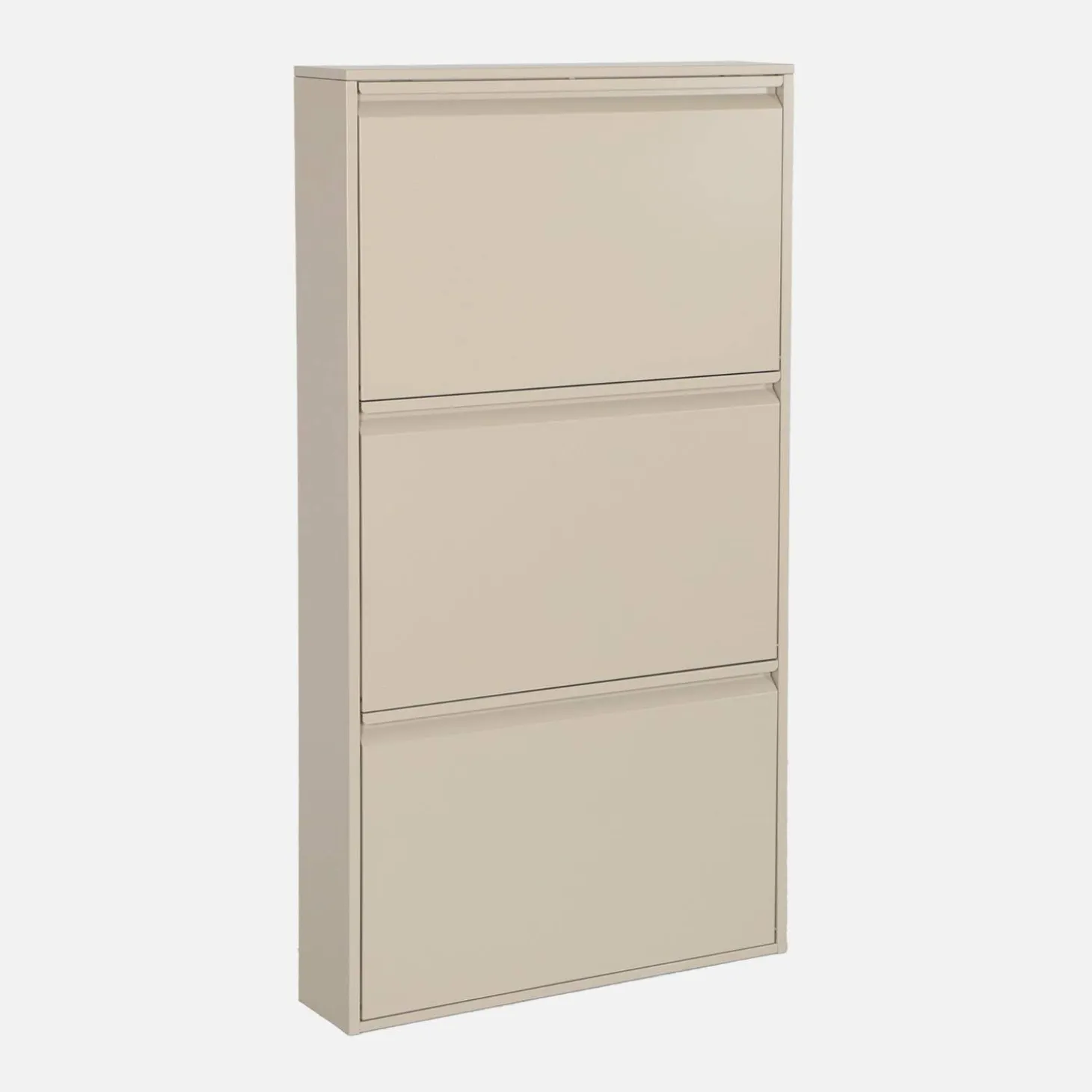 Industrial Metal Shoe Cabinet with 3 Drawers