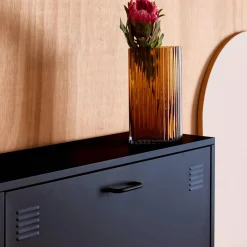 Industrial Metal Shoe Cabinet with 3 Drawers