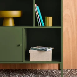 Industrial metal storage cabinet with 6 compartments