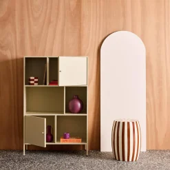 Industrial metal storage cabinet with 6 compartments