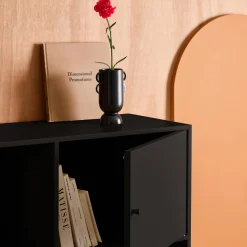 Industrial metal storage cabinet with 6 compartments
