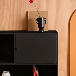 Industrial metal storage cabinet with 6 compartments