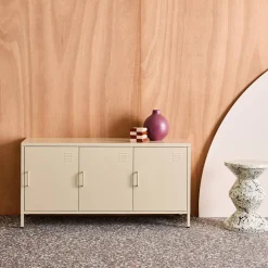 Industrial Metal TV Stand with 3 Doors 120cm