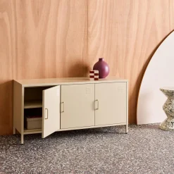 Industrial Metal TV Stand with 3 Doors 120cm