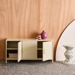 Industrial Metal TV Stand with 3 Doors 120cm