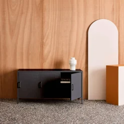 Industrial Metal TV Stand with 3 Doors 120cm