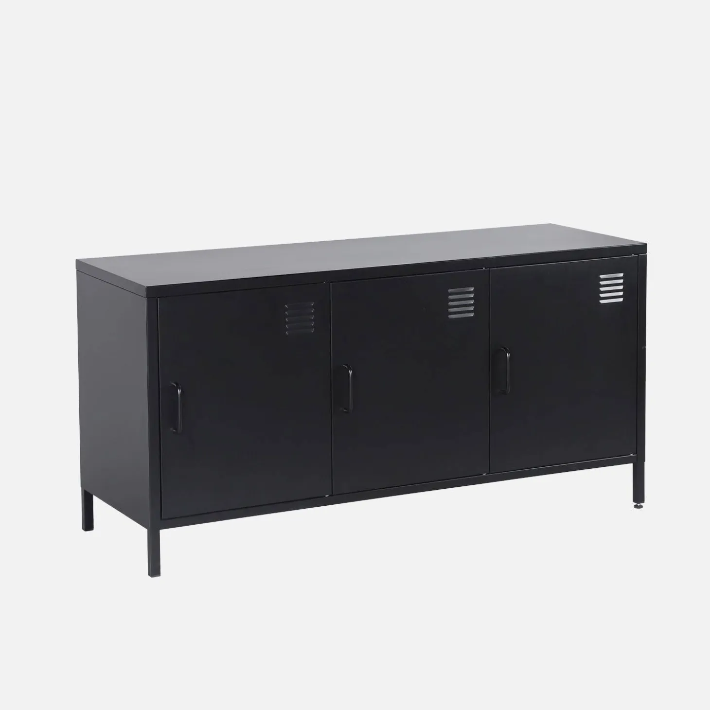 Industrial Metal TV Stand with 3 Doors 120cm