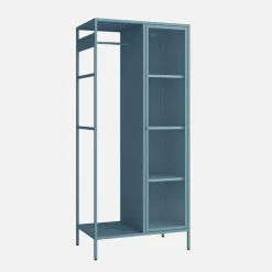 Industrial metal wardrobe, 4 storage spaces