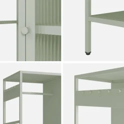 Industrial metal wardrobe, 4 storage spaces