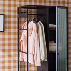 Industrial metal wardrobe, 4 storage spaces