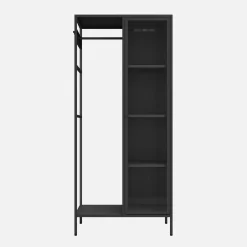 Industrial metal wardrobe, 4 storage spaces