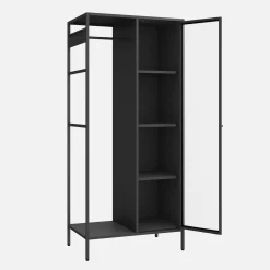 Industrial metal wardrobe, 4 storage spaces