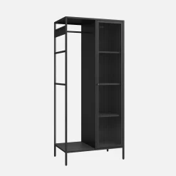 Industrial metal wardrobe, 4 storage spaces