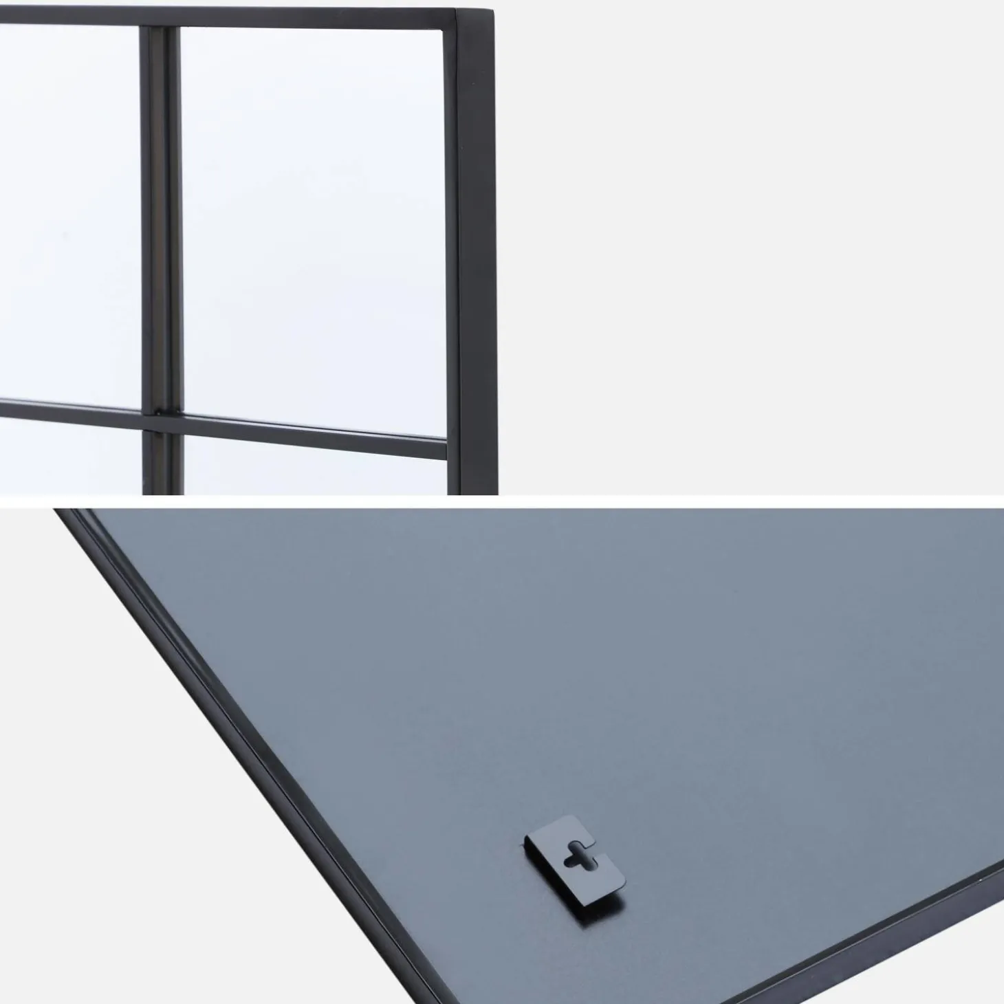 Industrial rectangular steel mirror