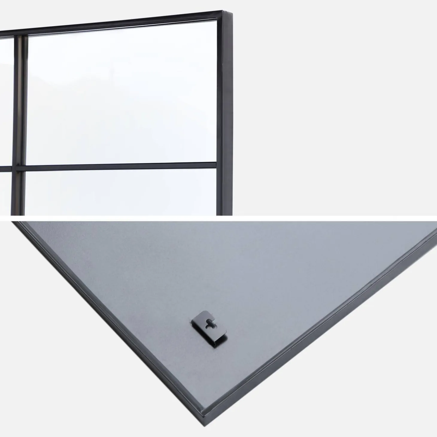 Industrial rectangular steel mirror