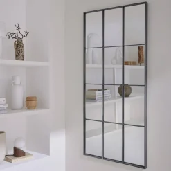 Industrial rectangular steel mirror