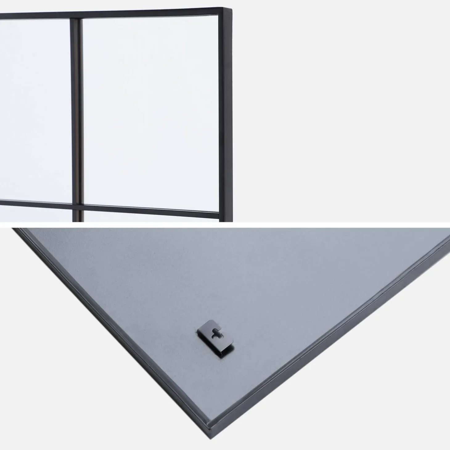 Industrial rectangular steel mirror