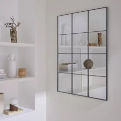 Industrial rectangular steel mirror
