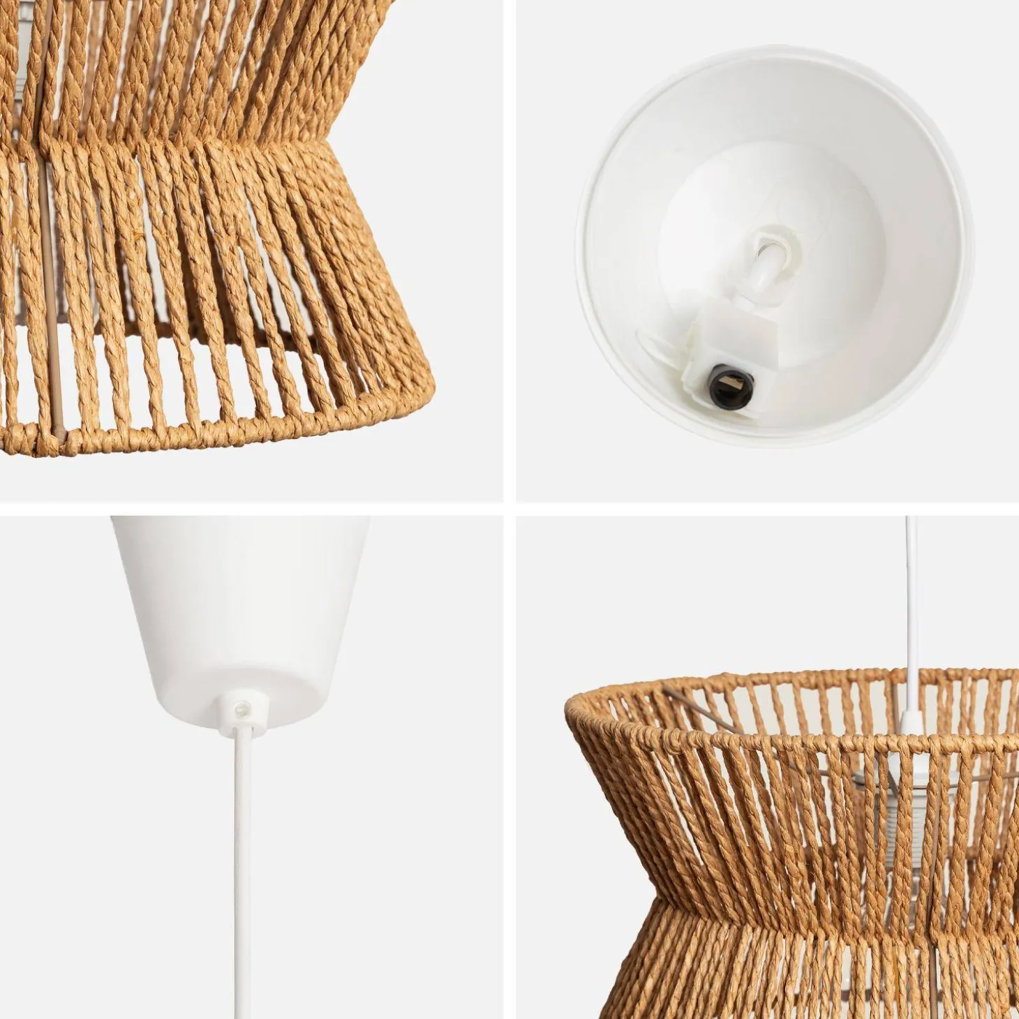 Interior hanging lamp in imitation rattan Ø35cm