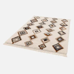 Interior rug with ethnic motifs, beige