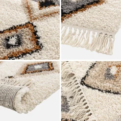 Interior rug with ethnic motifs, beige