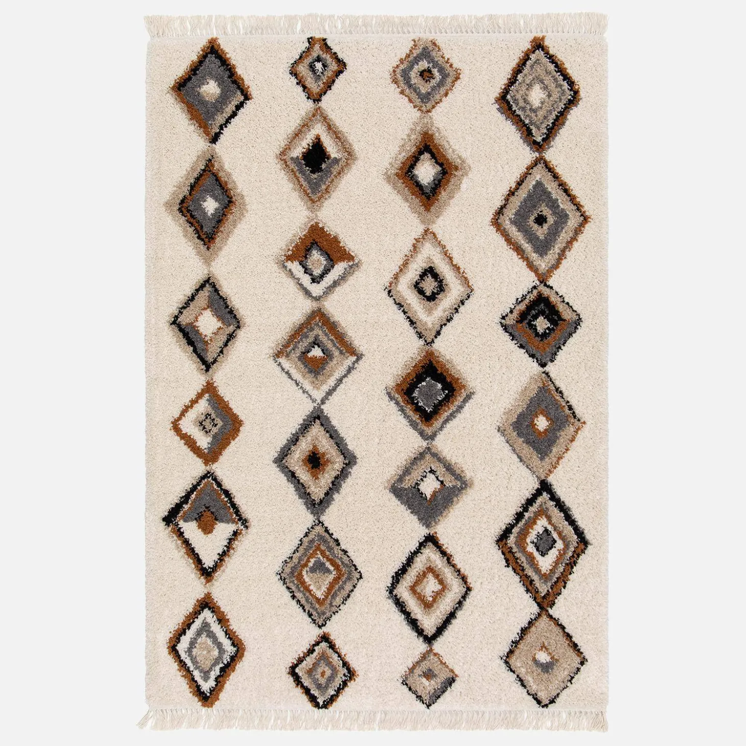 Interior rug with ethnic motifs, beige