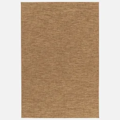 Jute-effect indoor/outdoor rug in caramel