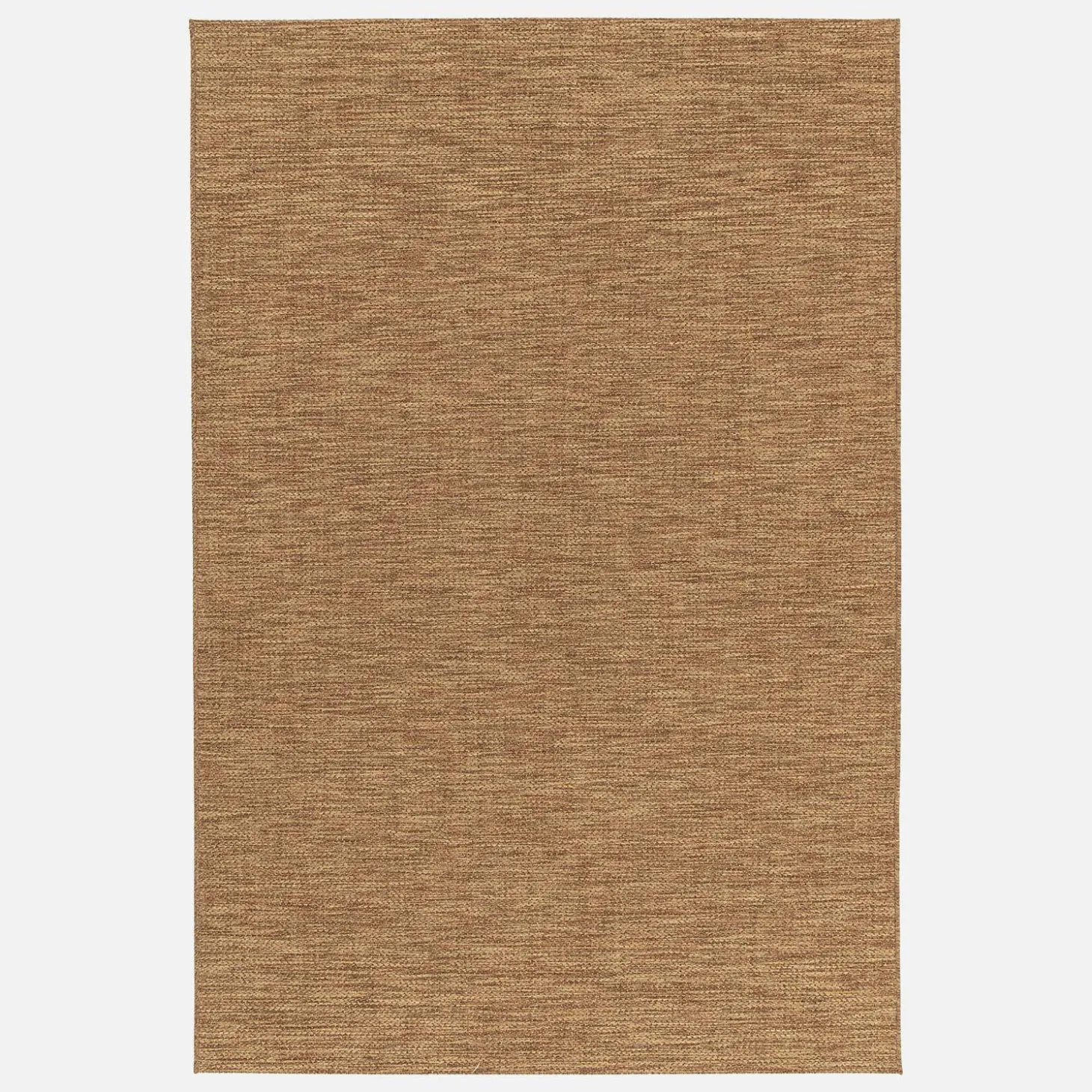 Jute-effect indoor/outdoor rug in caramel