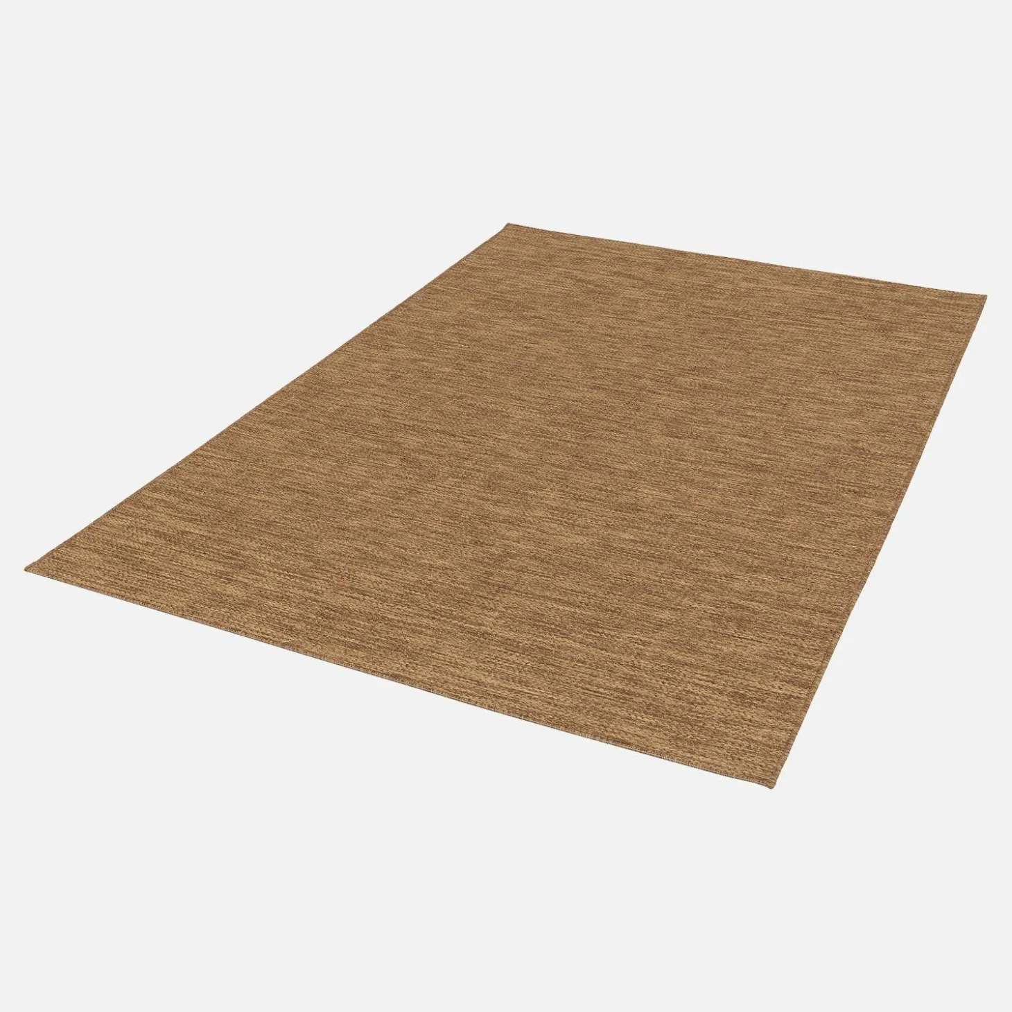 Jute-effect indoor/outdoor rug in caramel