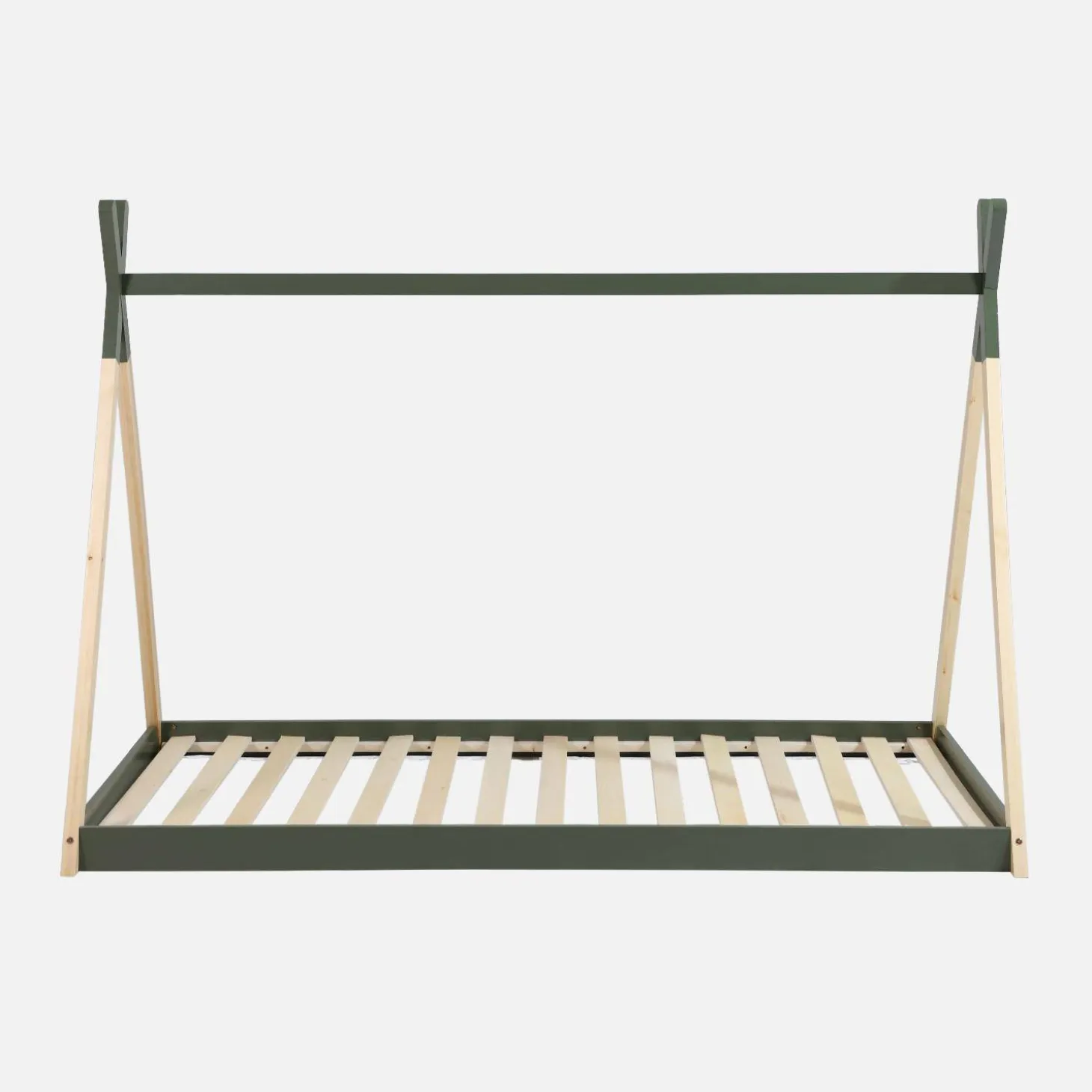 Kid's teepee bed 90 x 190cm natural pine slatted base included