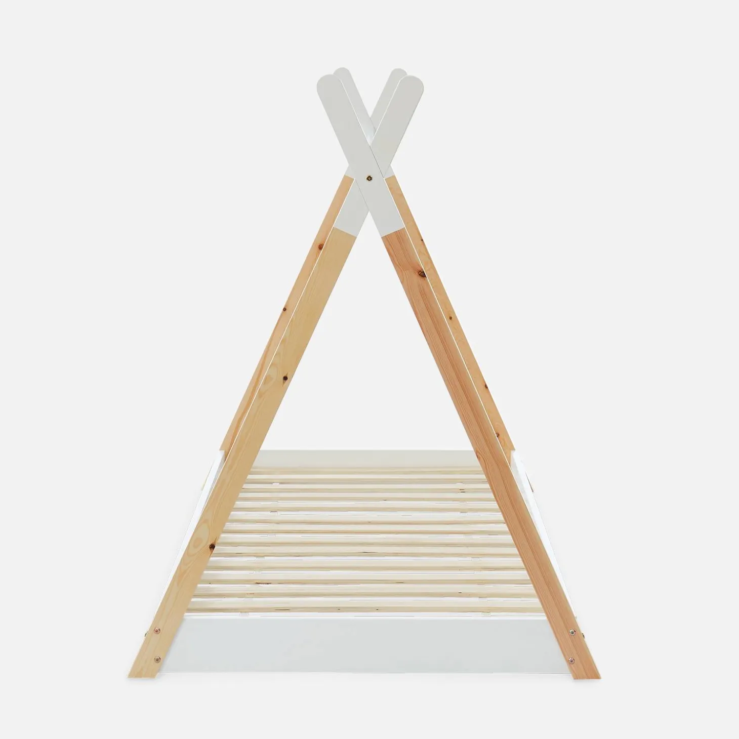 Kid's teepee bed 90 x 190cm natural pine slatted base included