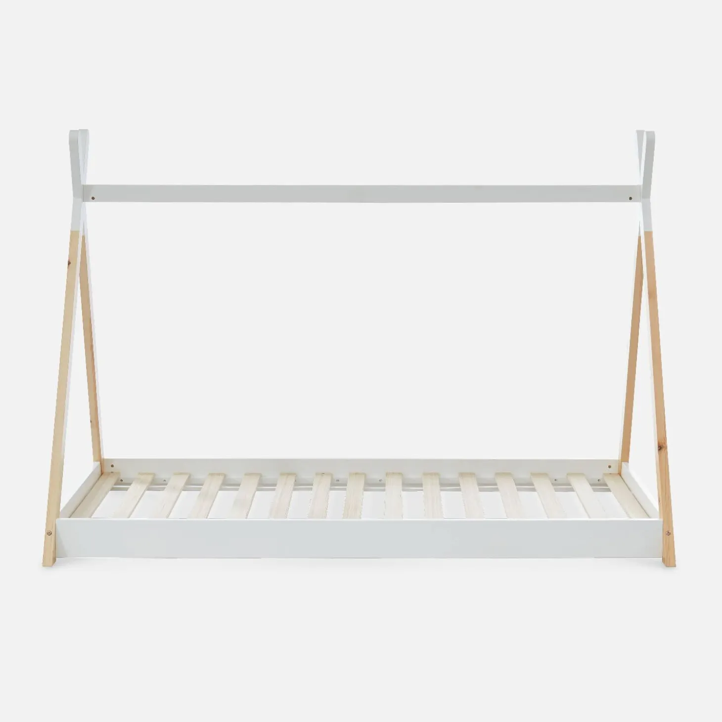 Kid's teepee bed 90 x 190cm natural pine slatted base included