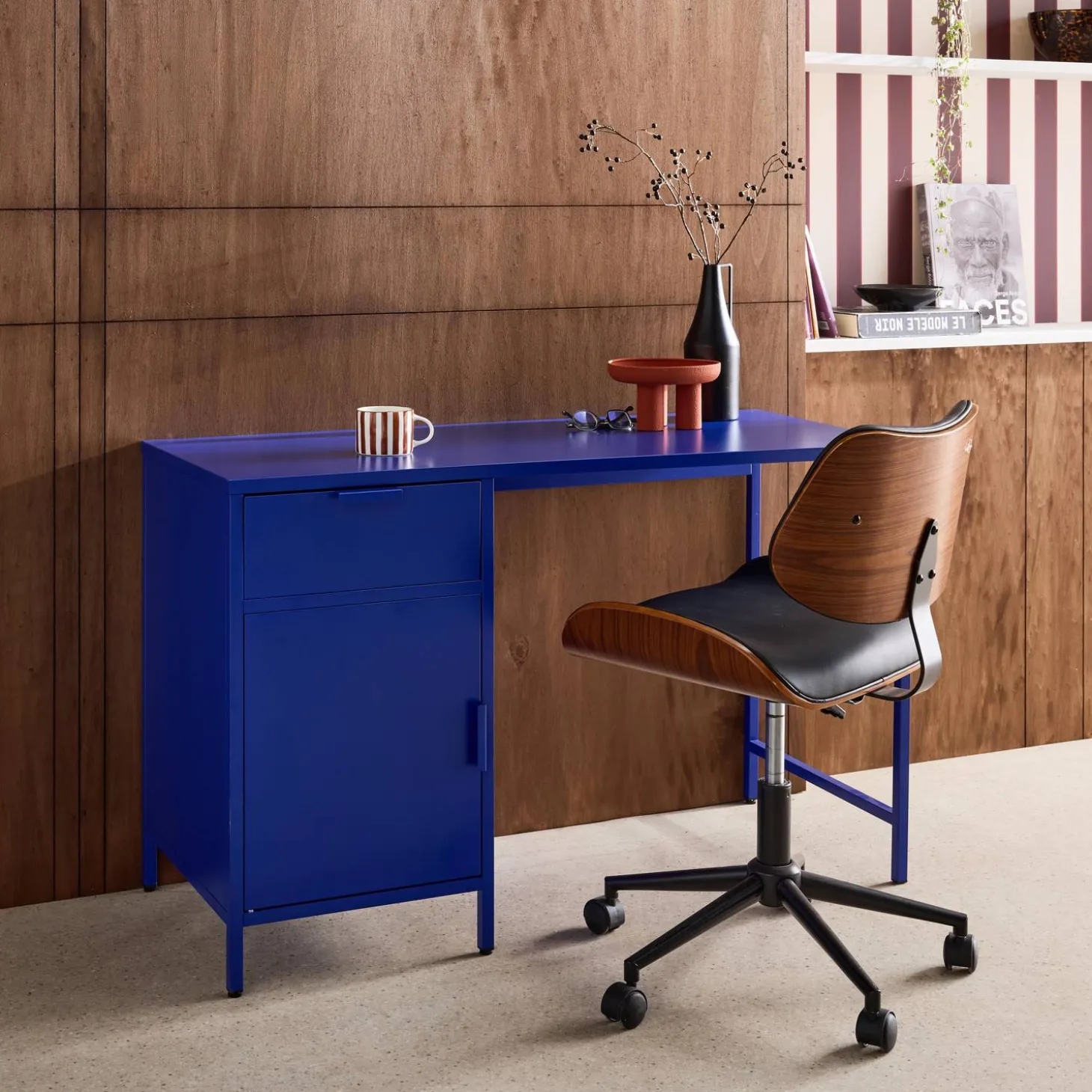 Laminated steel children's desk 1 drawer