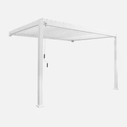 Lean to pergola with louvered roof aluminium 4 x 3m