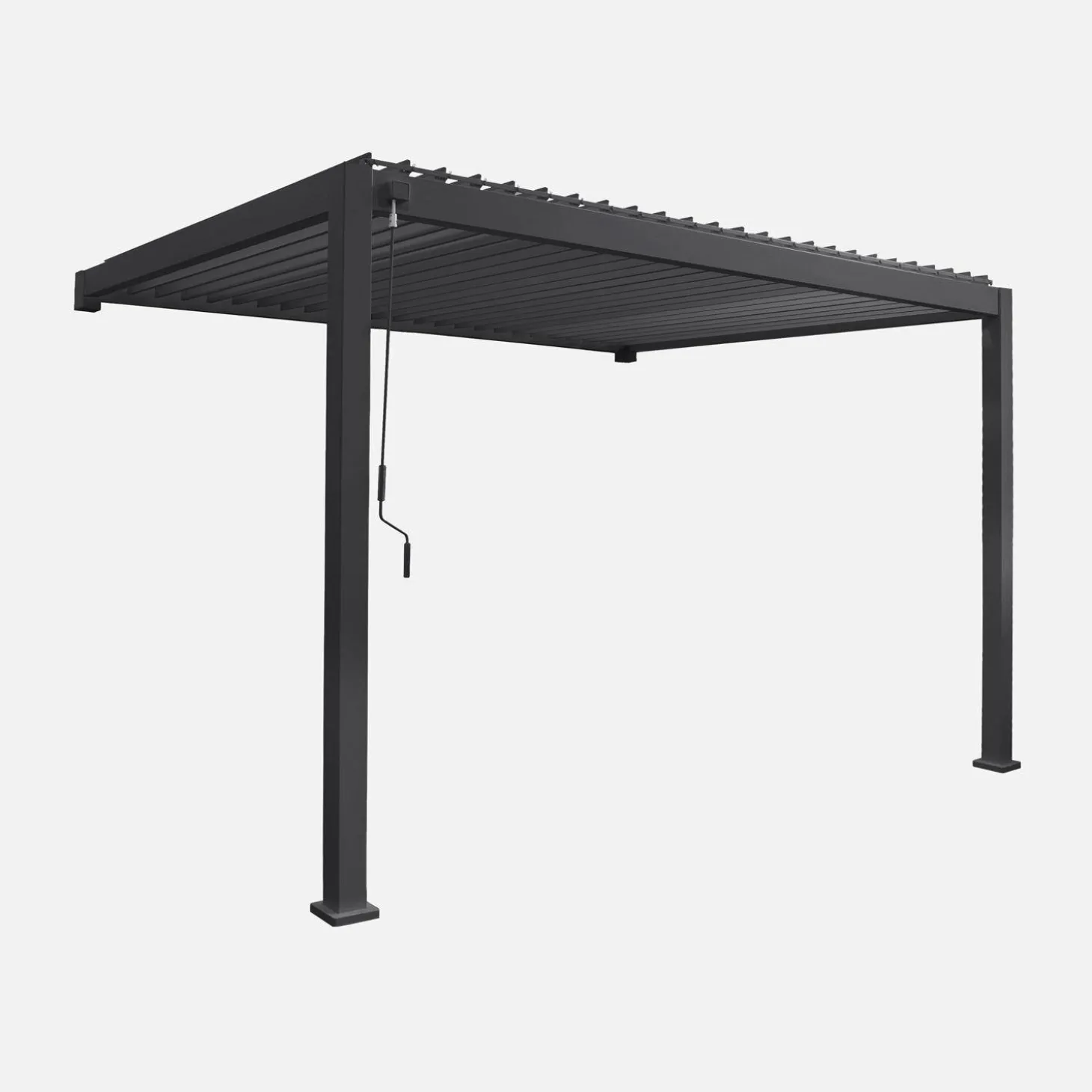 Lean to pergola with louvered roof aluminium 4 x 3m